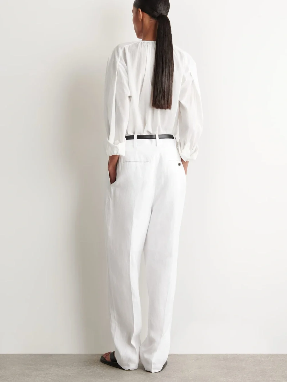 NWT (size 2) COS TAILORED LINEN BARREL-LEG PANTS